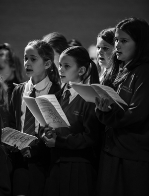 Members of the junior choir perform at St Peter's Church