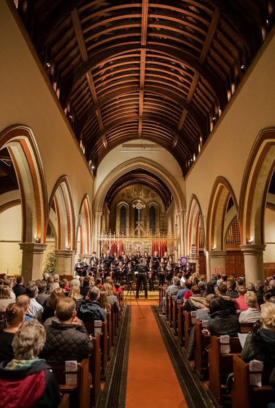 Members of the choir perform at St Peter's Church