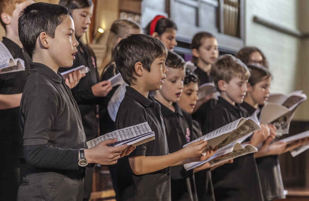 Members of the Junior Choir perform at St Peter's Church